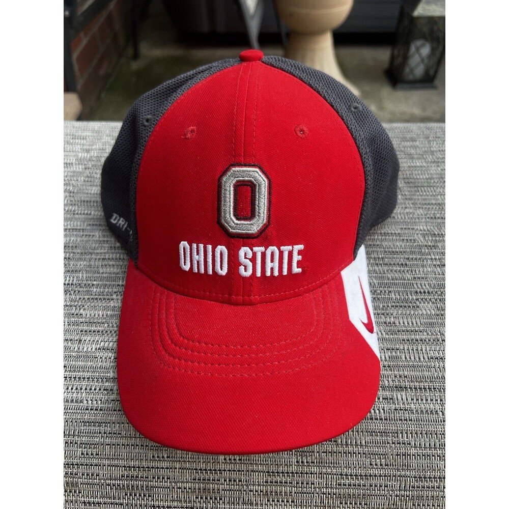 Nike Ohio State Buckeyes Cap Red & Gray Men’s Dri Fit Legacy91 Baseball Hat